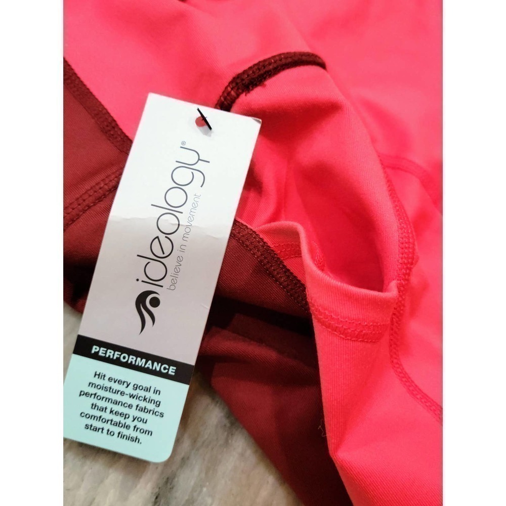 IDEOLOGY Women's High Rise Colorblock Leggings XXL Red - Picture 5 of 7